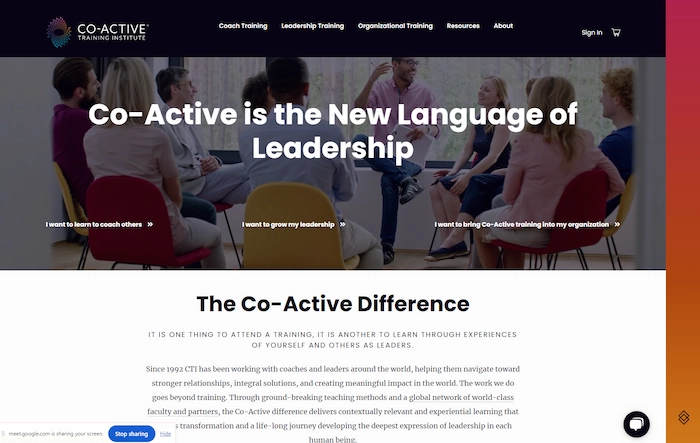 Co-Active Training Institute (CTI)